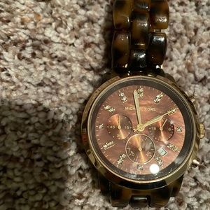 Michael Kors tortoise shell watch